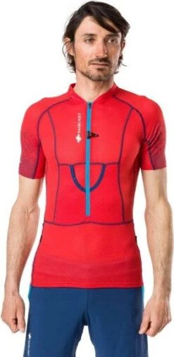 Raidlight Short Sleeves Jersey 1/2 Zip XP FIT 3D Red Men
