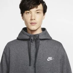 Nike Sportswear Club Fleece Charcoal Heathr Anthracite White -Odlo Fashion Shop 13635715e16fdad876041.48163840