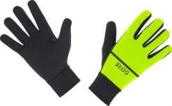 Pair Of Gloves Gore Wear R3 Yellow Fluo Black