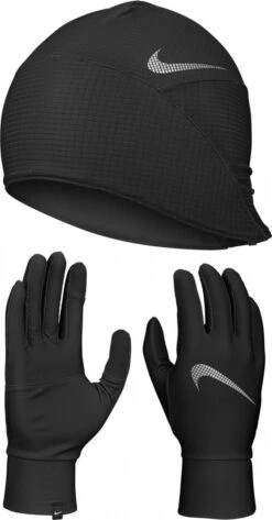 Nike Essential Running Beanie + Gloves Black Men
