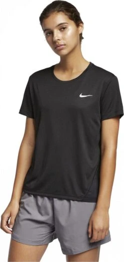 Nike Miler Womens Short Sleeve Jersey Black