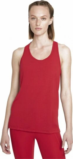 Nike Women's Dri-Fit Yoga Red Tank Top