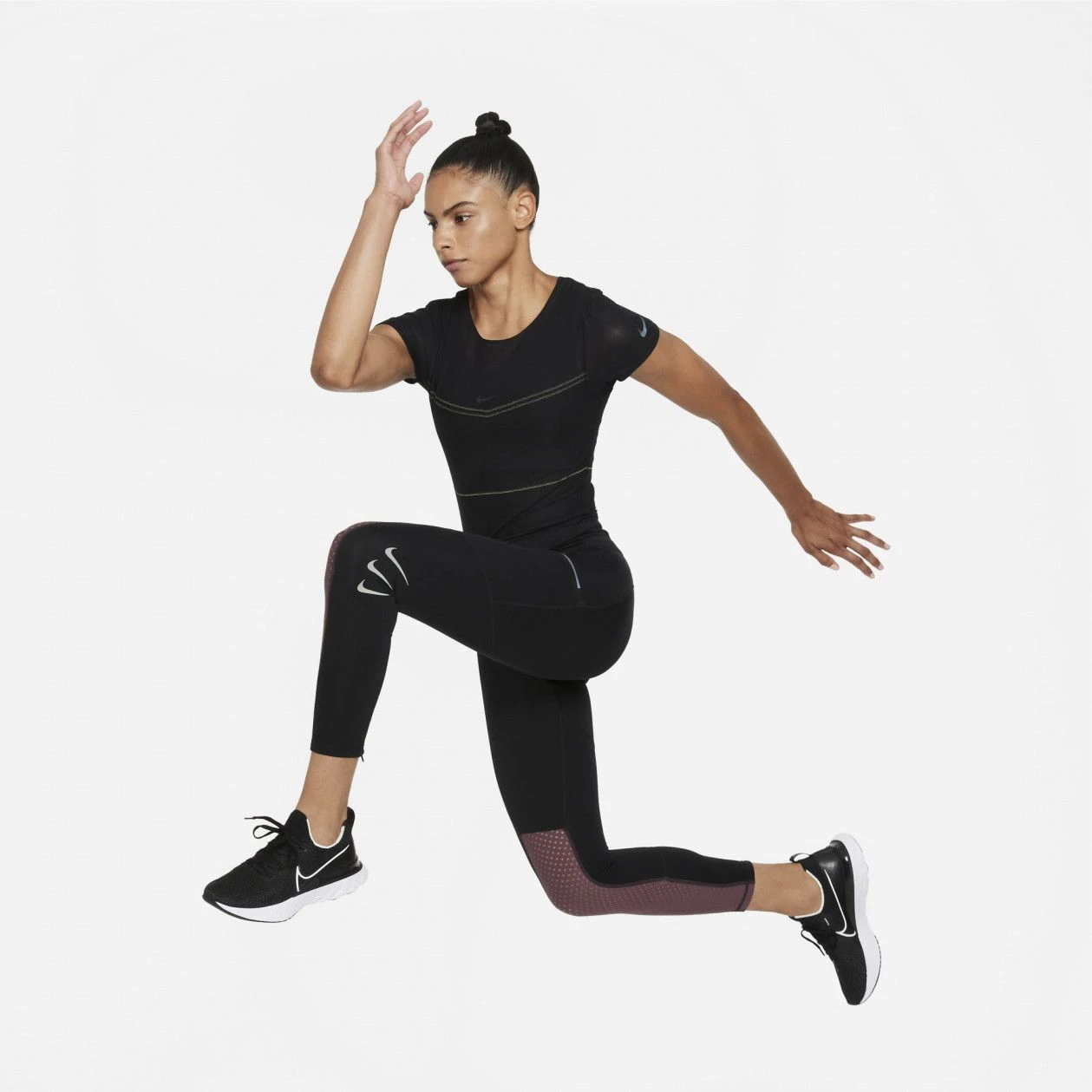 Nike Dri-Fit Run Division Epic Luxe Womens 3/4 Tights Black Red 6 Nike Dri-Fit Run Division Epic Luxe Womens 3/4 Tights Black Red - Image 4