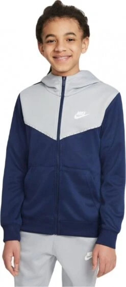 Nike Sportswear Repeat Kid's Jacket Blue Gray