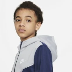 Nike Sportswear Repeat Kid's Jacket Blue Gray -Odlo Fashion Shop 209899460ec5910e507f0.74981429