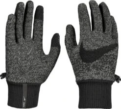 Nike Hyperstorm Knit Long Gloves Grey Black
