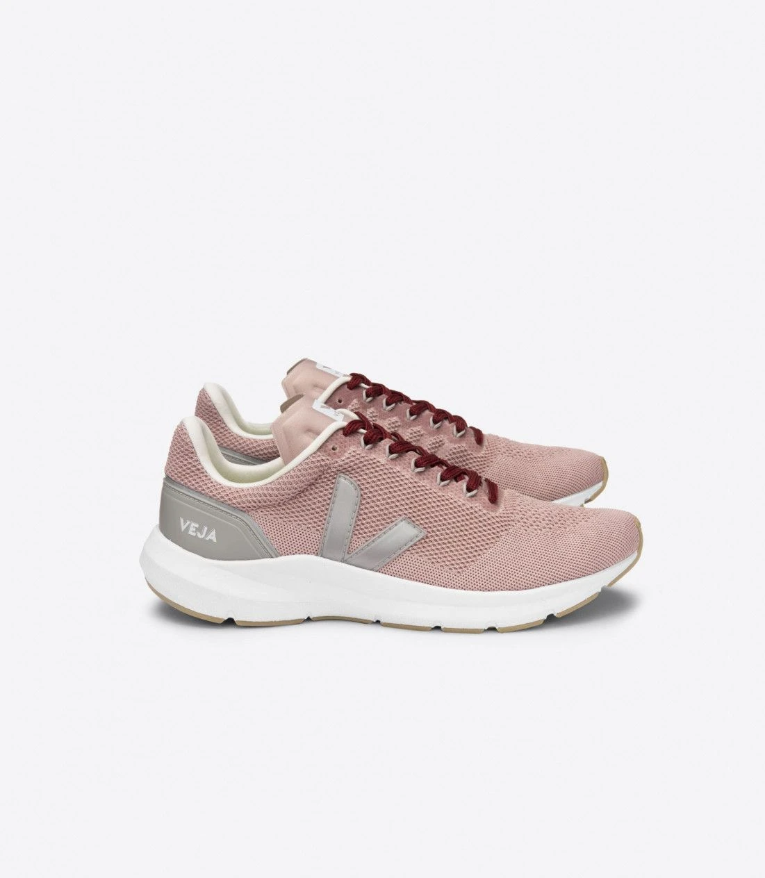 Veja Marlin LT V-Knit Women's Running Shoes Pink Silver 4 Veja Marlin LT V-Knit Women's Running Shoes Pink Silver - Image 2