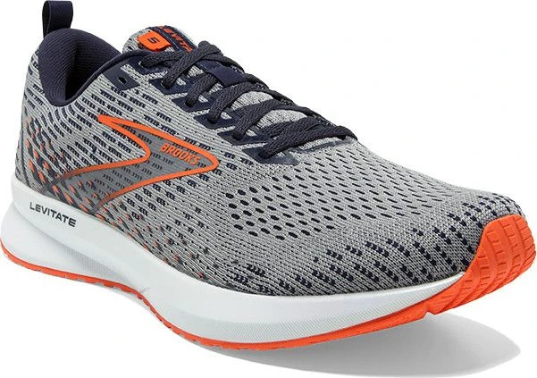 Brooks Levitate 5 Gray Orange Running Shoes 6 Brooks Levitate 5 Gray Orange Running Shoes - Image 4