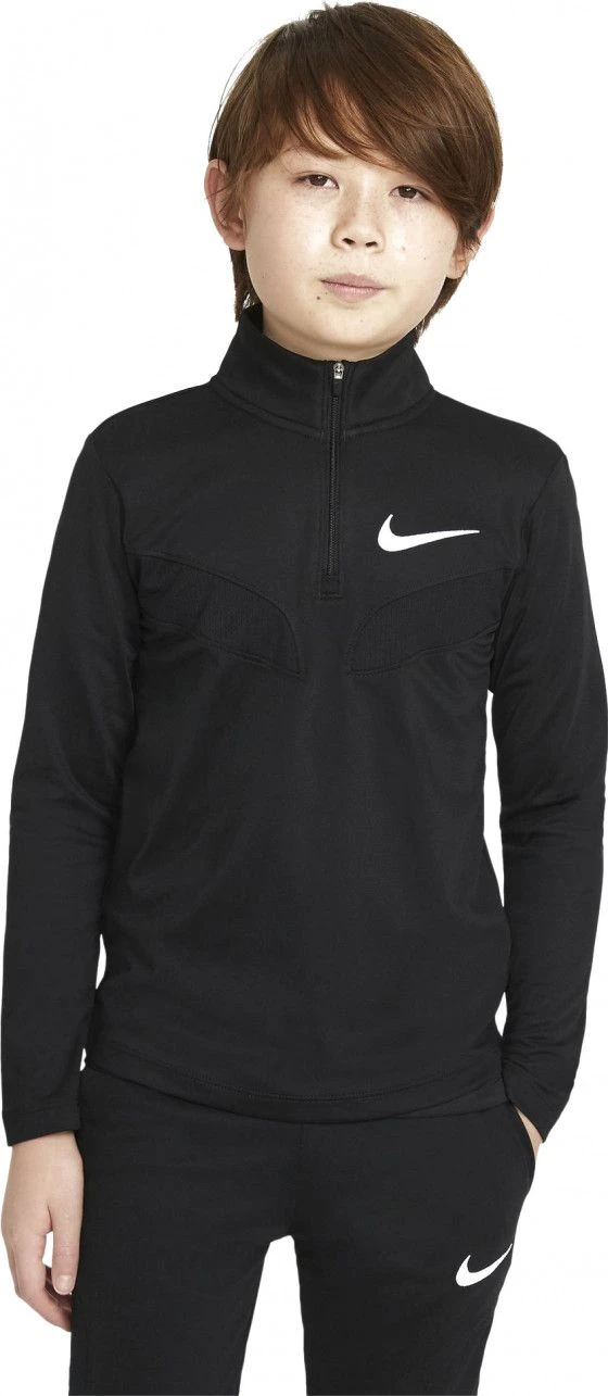 Nike Sport Long Sleeve 1/2 Zip Top Boys Black 3 Nike Sport Long Sleeve 1/2 Zip Top Boys Black