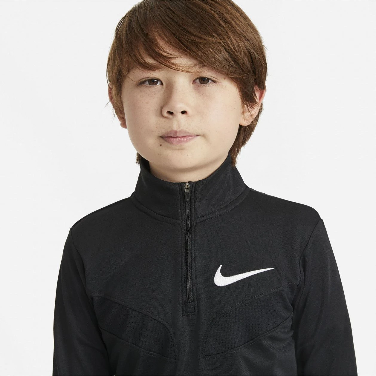 Nike Sport Long Sleeve 1/2 Zip Top Boys Black 5 Nike Sport Long Sleeve 1/2 Zip Top Boys Black - Image 3