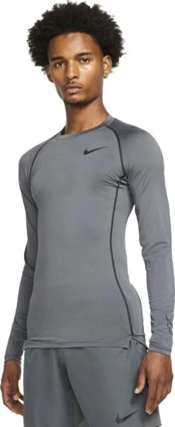 Nike Pro Dri-Fit Long Sleeve Jersey Gray