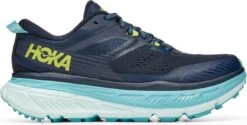 Hoka One One Stinson ATR 6 Trail Shoes Blue Yellow Women -Odlo Fashion Shop 218702661c9e3965e8776.99199186