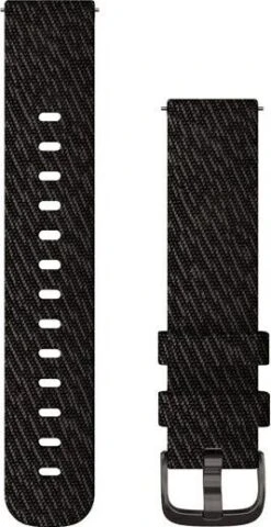 Garmin 20mm Nylon Quick Release Bands Black Pepper Woven
