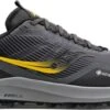 Saucony Peregrine 12 GTX Trail Running Shoes Gray Yellow For Men -Odlo Fashion Shop 220363361f29fab98b739.73701264