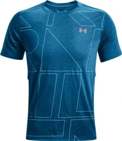 Under Armour Under Armor Run Trail Short Sleeve Jersey Blue Man