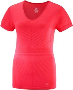 Salomon Elevate Move'On Short Sleeve Women's Jersey Red