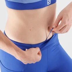 Salomon Cross Run 25 3/4 Tights Blue Women -Odlo Fashion Shop 61e93bea4700a6.80559956