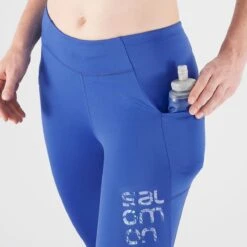 Salomon Cross Run 25 3/4 Tights Blue Women -Odlo Fashion Shop 61e93bec3d95a1.02555079